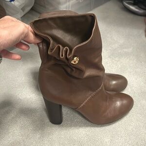 Tory Burch Brown booties. Excellent condition.